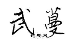 王正良武蔓行書個性簽名怎么寫