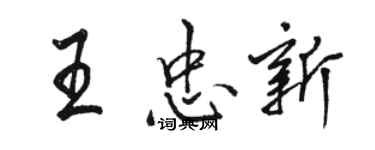 駱恆光王忠新行書個性簽名怎么寫