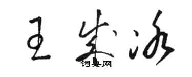 駱恆光王成冰草書個性簽名怎么寫