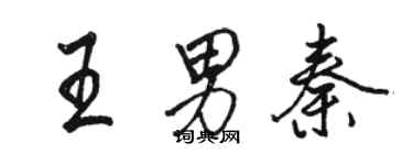 駱恆光王男秦行書個性簽名怎么寫