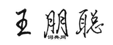 駱恆光王朋聰行書個性簽名怎么寫