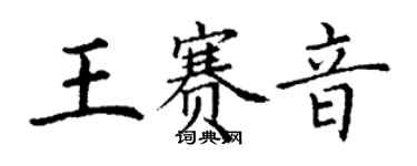 丁謙王賽音楷書個性簽名怎么寫