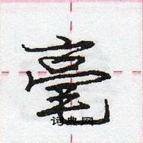 龐中華寫的硬筆行書毫