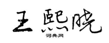 曾慶福王熙曉行書個性簽名怎么寫