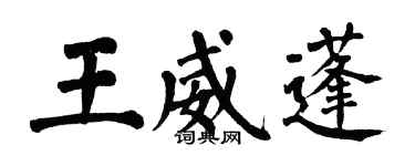 翁闓運王威蓬楷書個性簽名怎么寫