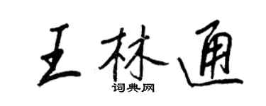 王正良王林通行書個性簽名怎么寫