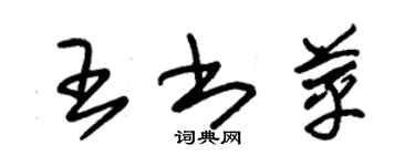 朱錫榮王書苹草書個性簽名怎么寫