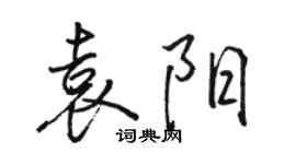 駱恆光袁陽行書個性簽名怎么寫