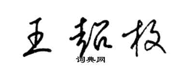 梁錦英王超枚草書個性簽名怎么寫