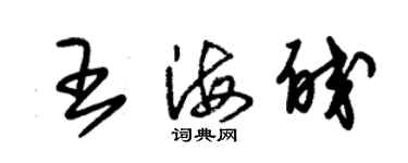 朱錫榮王海皎草書個性簽名怎么寫