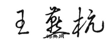 駱恆光王燕杭草書個性簽名怎么寫