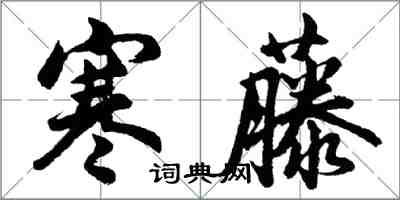 胡問遂寒藤行書怎么寫