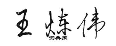 駱恆光王煉偉行書個性簽名怎么寫