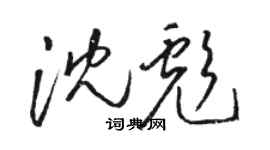 駱恆光沈彪草書個性簽名怎么寫
