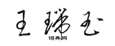 駱恆光王瑞玉草書個性簽名怎么寫