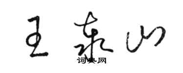 駱恆光王泰山草書個性簽名怎么寫