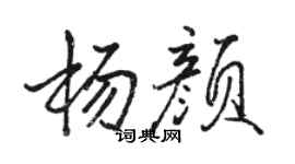 駱恆光楊顏行書個性簽名怎么寫