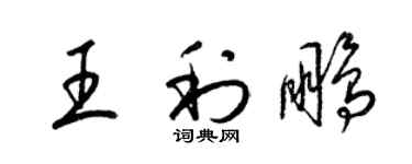 梁錦英王利鵬草書個性簽名怎么寫