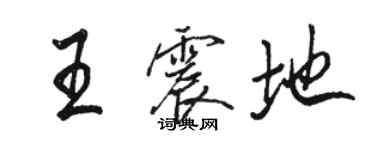 駱恆光王震地行書個性簽名怎么寫