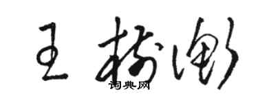駱恆光王樹衡草書個性簽名怎么寫