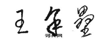 駱恆光王余壘草書個性簽名怎么寫