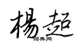 王正良楊超行書個性簽名怎么寫