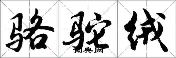 胡問遂駱駝絨行書怎么寫