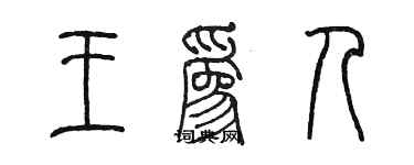 陳墨王為人篆書個性簽名怎么寫