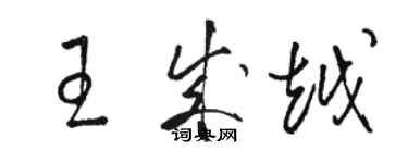 駱恆光王成越草書個性簽名怎么寫