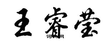 胡問遂王睿瑩行書個性簽名怎么寫