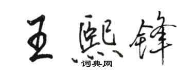 駱恆光王熙鋒行書個性簽名怎么寫