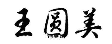 胡問遂王圓美行書個性簽名怎么寫