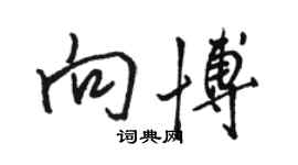 駱恆光向博行書個性簽名怎么寫