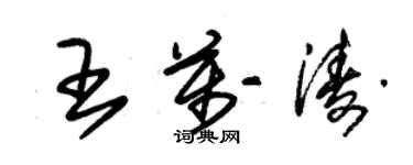 朱錫榮王萬濤草書個性簽名怎么寫