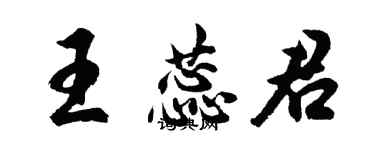 胡問遂王蕊君行書個性簽名怎么寫