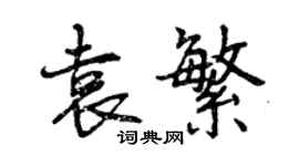 曾慶福袁繁行書個性簽名怎么寫