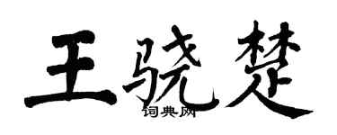 翁闓運王驍楚楷書個性簽名怎么寫