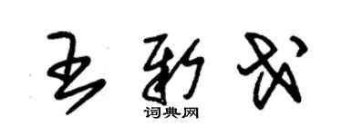 朱錫榮王新戈草書個性簽名怎么寫