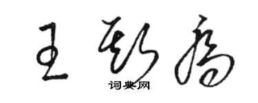 駱恆光王斯喬草書個性簽名怎么寫