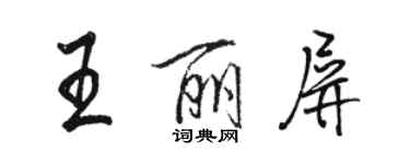 駱恆光王麗屏行書個性簽名怎么寫