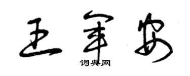 曾慶福王軍安草書個性簽名怎么寫