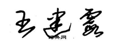 朱錫榮王建霞草書個性簽名怎么寫
