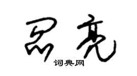 朱錫榮閻亮草書個性簽名怎么寫