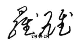 駱恆光羅雄草書個性簽名怎么寫