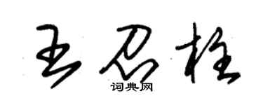 朱錫榮王召柱草書個性簽名怎么寫