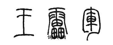 陳墨王雷軍篆書個性簽名怎么寫