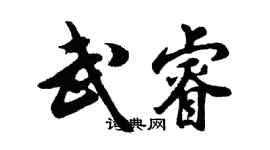 胡問遂武睿行書個性簽名怎么寫