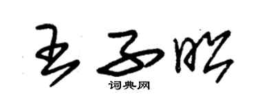 朱錫榮王子昭草書個性簽名怎么寫