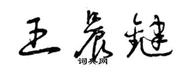 曾慶福王晨鍵草書個性簽名怎么寫