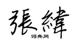 王正良張緯行書個性簽名怎么寫